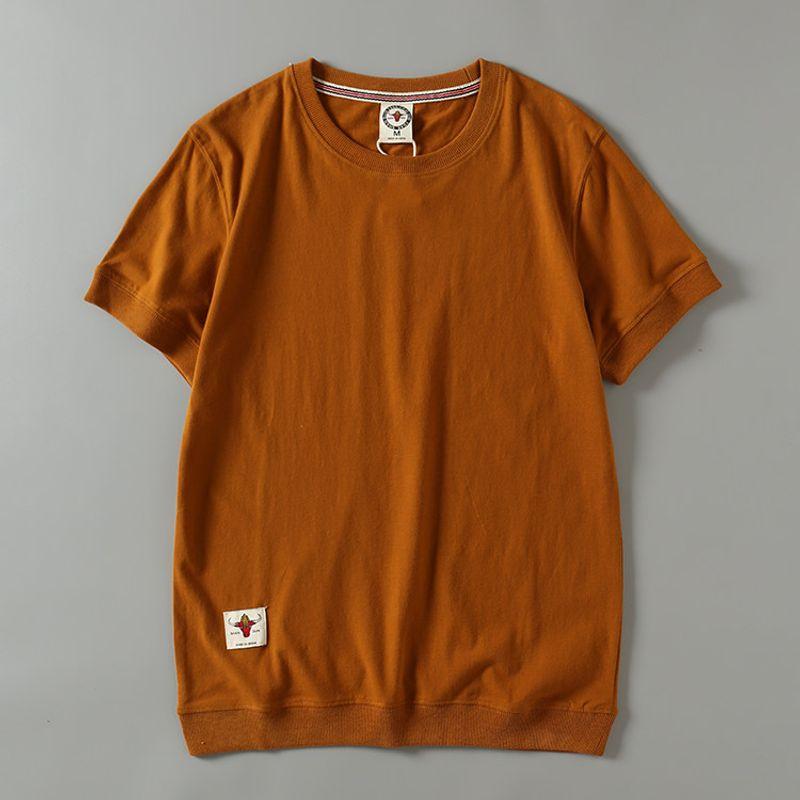 Foreign Trade Export Cotton Sanding Retro Short Sleeve T-shirt