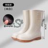 Water shoes new velvet men's non-slip, thickened non-slip waterproof bundle rain boots men's medium tube