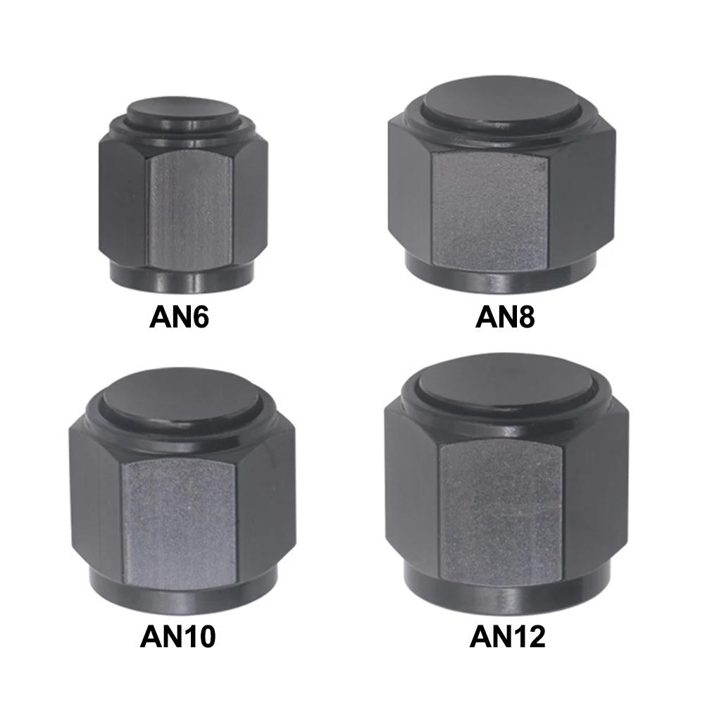 AN4 AN6 AN8 AN10 AN12 Female Flare Cap Block Off Fitting Plug Aluminum Swivel Hex Head Nut Port Adapter for Fuel Oil Line