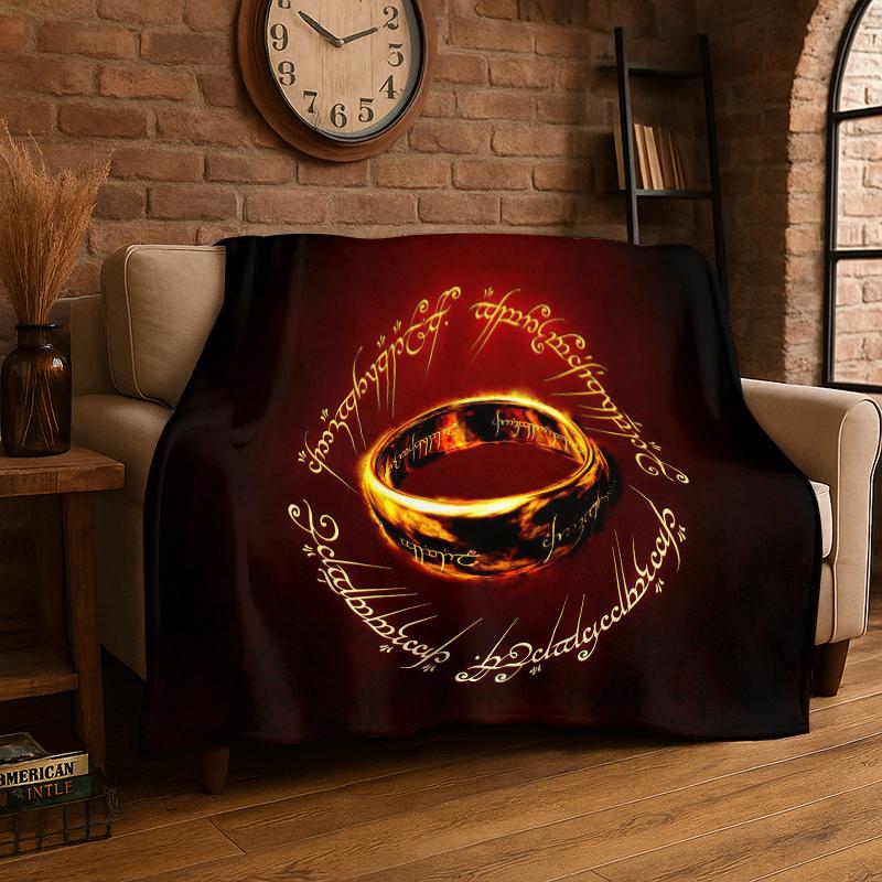 Classic L-Lord of The Rings H-Hobbit Flannel Blanket Soft Warm Throw Blanket for Bedroom Living Room Bed Travel Camping Picnic