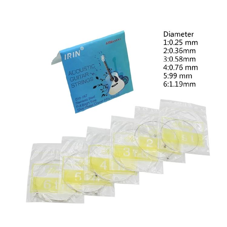 6 Pièces Cordes pour Guitare Folk Cordes d'Acier pour Guitare Acoustique Puissantes et Durables