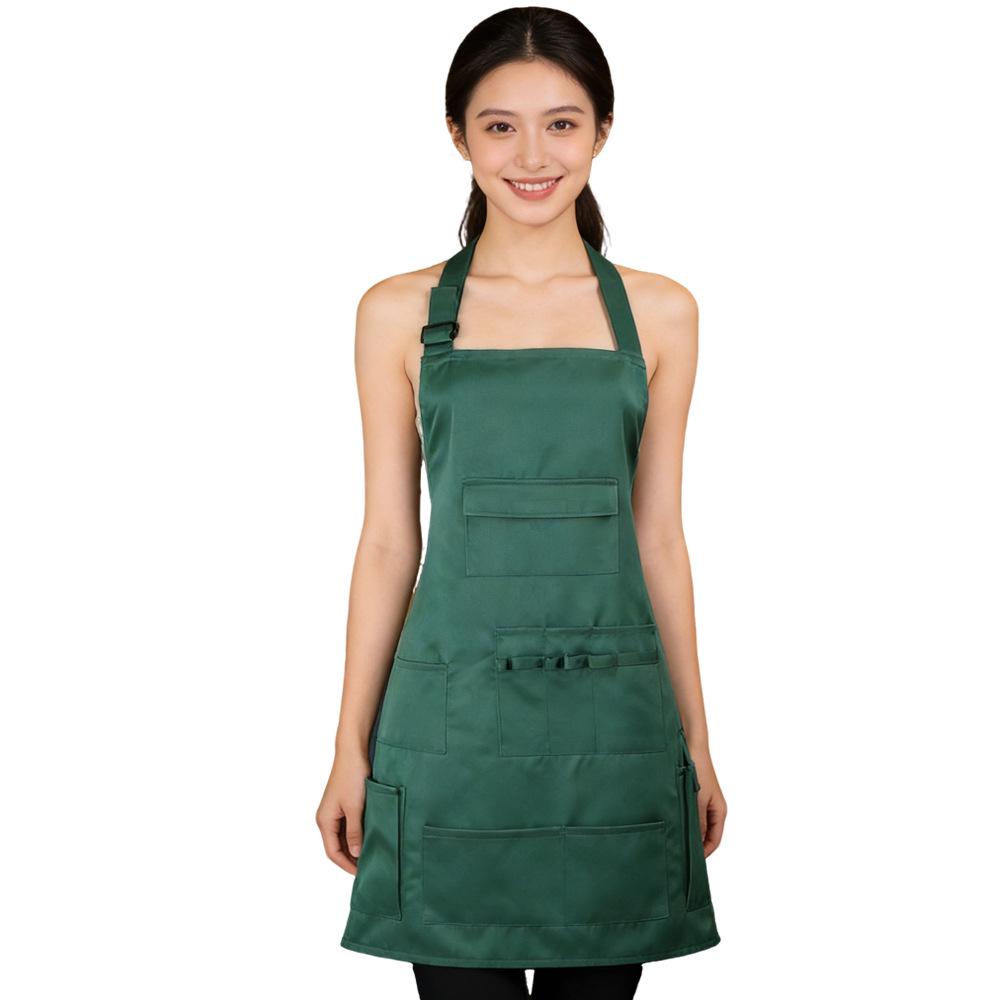 Korean Style Multi-Pocket Halter Apron for Hairdressing & Makeup Artists