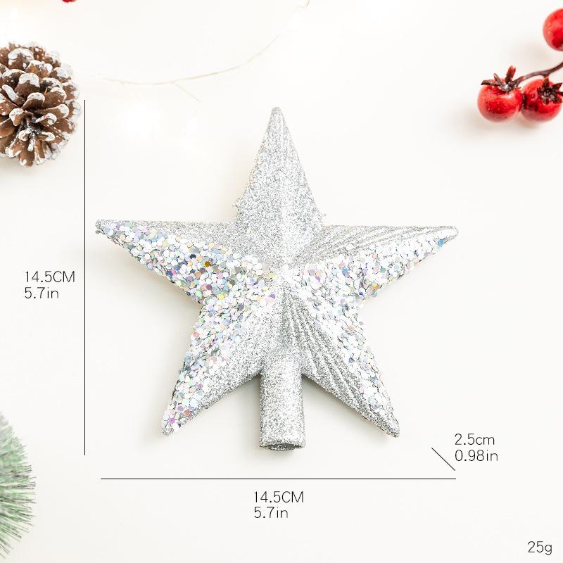 3D Five-Point Star Christmas Tree Topper Decoration