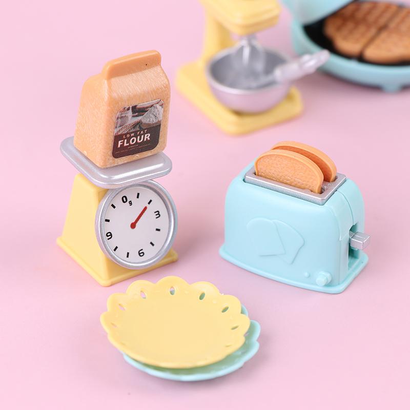 1/12 Dollhouse Miniature Diy Kitchen Set Bread Machine Blender Electronic Scales
