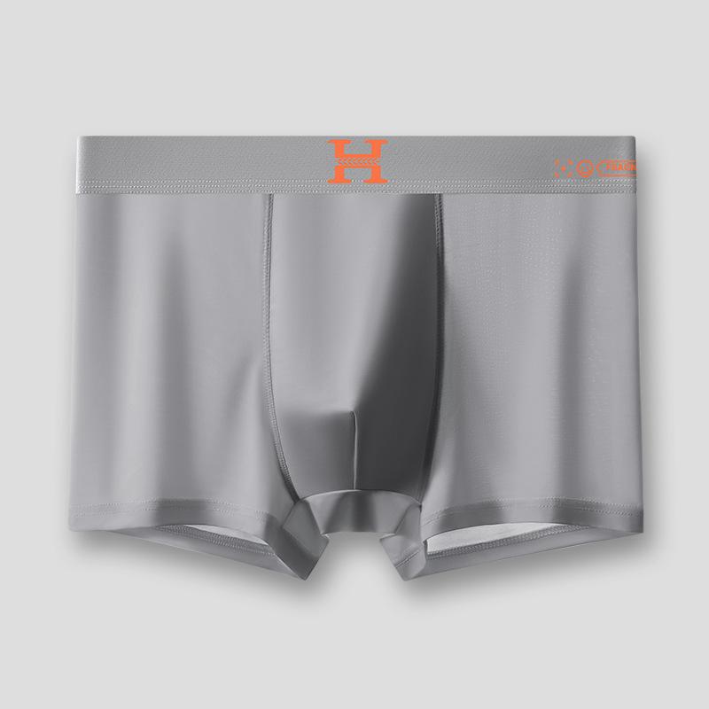 6 calzoncillos para hombre Ice Silk transpirables de punta plana, pantalones deportivos juveniles de punta cuadrada, bóxer