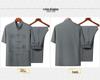 Men's Chinese Style Tang Suit Set – Summer Short Sleeve for Middle-Aged & Elderly