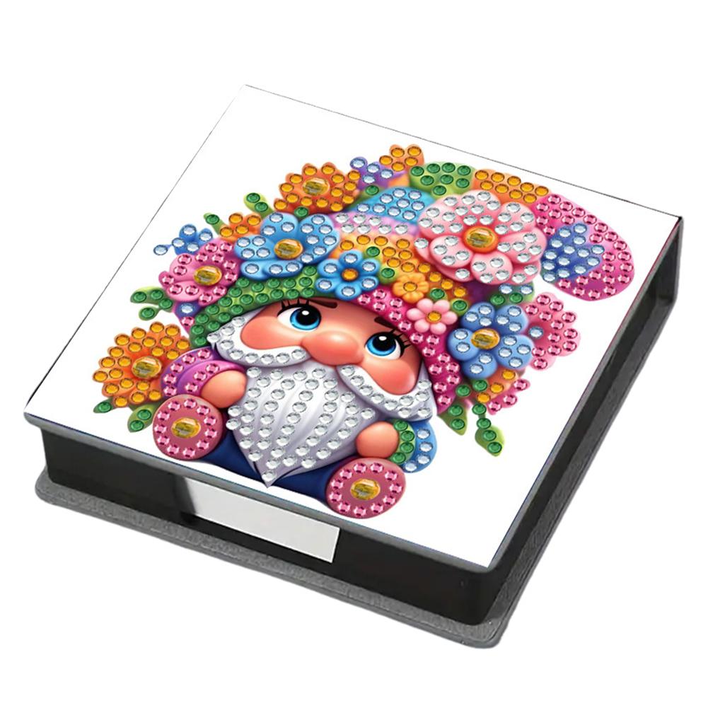 5D DIY PU Diamant Malerei Notizkartenbox Mosaik Set Edelstein Kunst Klebezettelhalter Edelstein Malerei Memo Pad Halter für Zuhause Büro