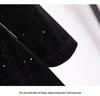Golden Velvet Slim Fit Little Black Dress - Elegant Petite Short Skirt (2025)