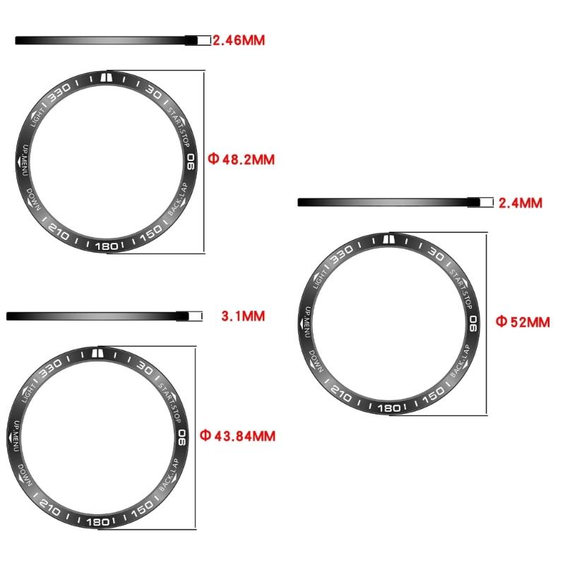 Steel Bezel Rings Scratch & Collision Resistant Watch Rings Bezel Styling Watch Bezel Protections Suitable for Watch