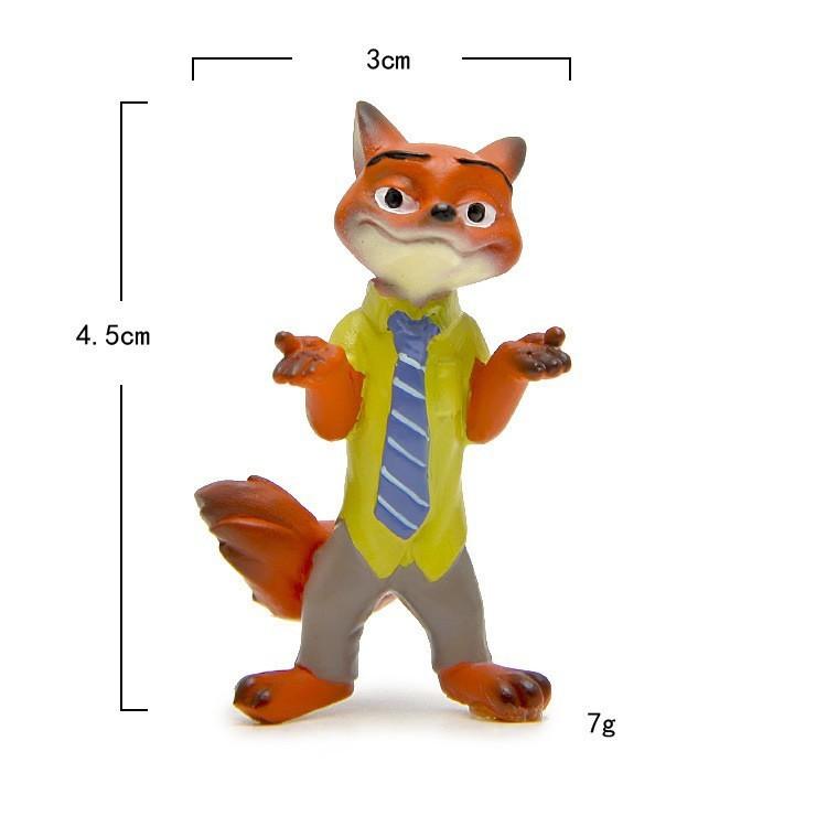 Zootopia Nick Judy Resin Figurines Mini Model Ornaments For Landscape Decoration