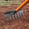 Grădinărit Weeder Puller Rake Heavy Duty Steel Outdoor Garden Gazon Farm Sol Looning Bure Remover Dezrădăcinare Scule de mână