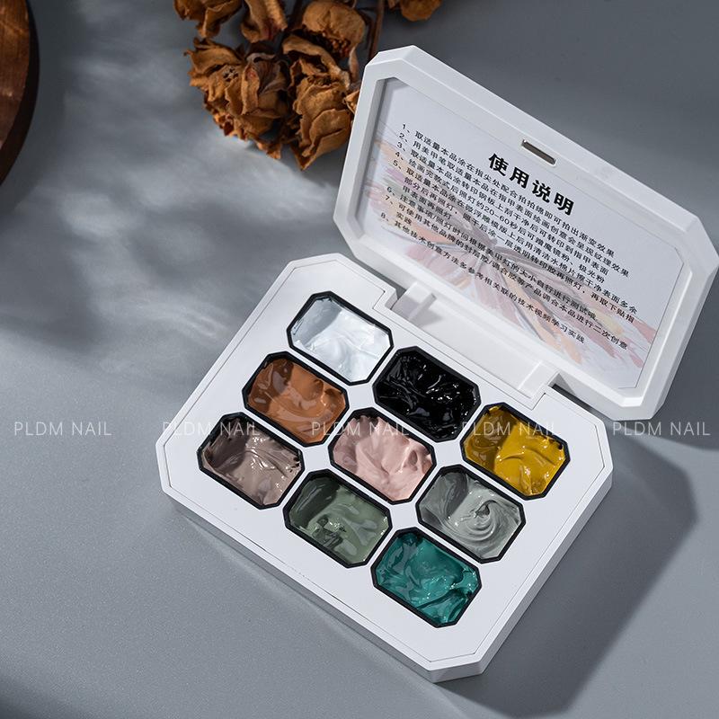 Nail Art Gradient Gel: Alcohol Resistant, Smudge-Proof, Mirror-Finish with Carving Texture