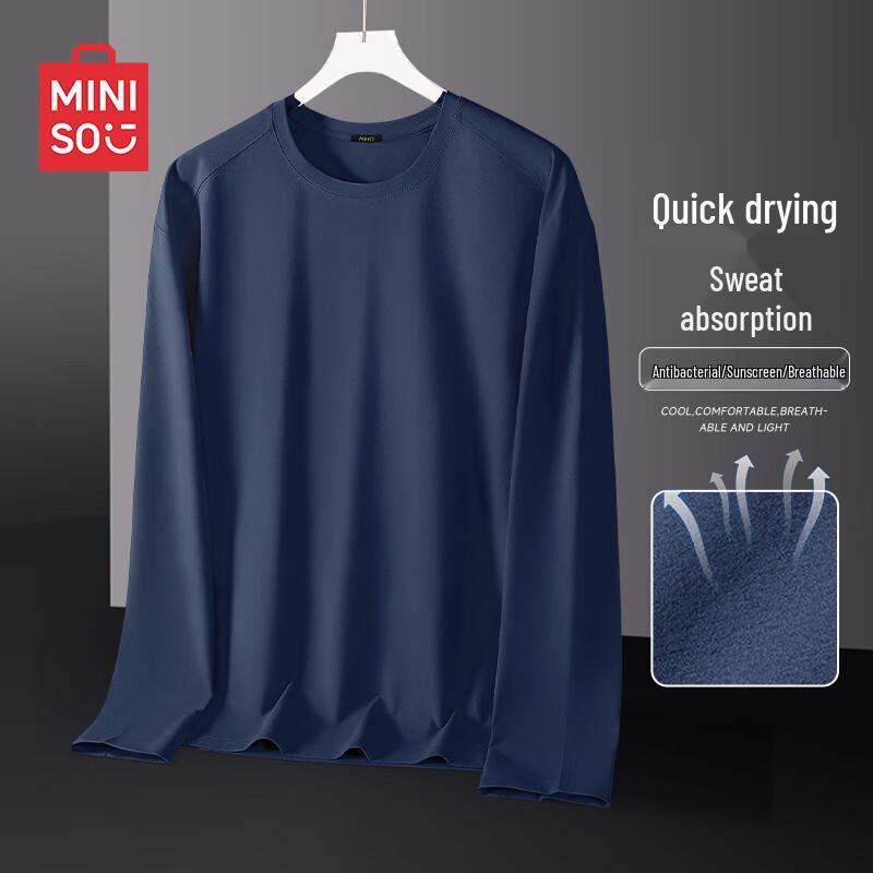 MINISO Men s Quick-Dry Long Sleeve Sports T-Shirt L