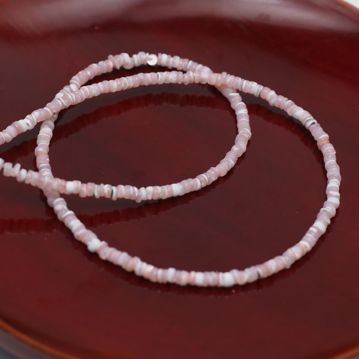 

1 нить, бусины из натуральных ракушек, окрашенные морской водой, 0,3 см, для аксессуаров для ожерелий, браслетов, ножных браслетов, для изготовления ювелирных изделий, летние ремесленные изделия для пляжного отдыха, 38 см 1String/38cm розовый