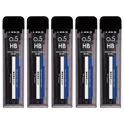 Tombow Pencil MONO Graph MG HB Mechanical Pencil 0.5mm Lead, 5-Pack (R5-MGHB01-5P)