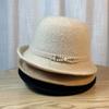 Autumn and Winter New Style Rolled Edge Fashionable Knitted Versatile Fisherman Hat Small Head Circumference Three Dimensional Warm Mother Hat