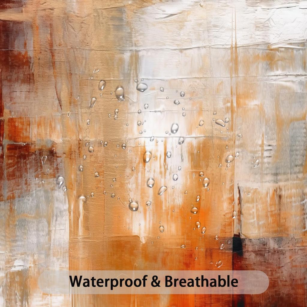 Rust Texture Shower Curtain Brown Orange Gray Abstract Design Industrial Chic Decor Waterproof Bath Linen Artistic Home Decor