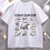Lizard Guide T Shirt Funny Educational Lizard Graphic Tee Cotton Short Sleeve Round Neck Printed Tshirt High  Quality Tops