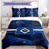 Set Lenzuola Stampato Calcio Hamburger SV 3 Pezzi, Comodo Set Copripiumino per Camera da Letto Amico della Pelle