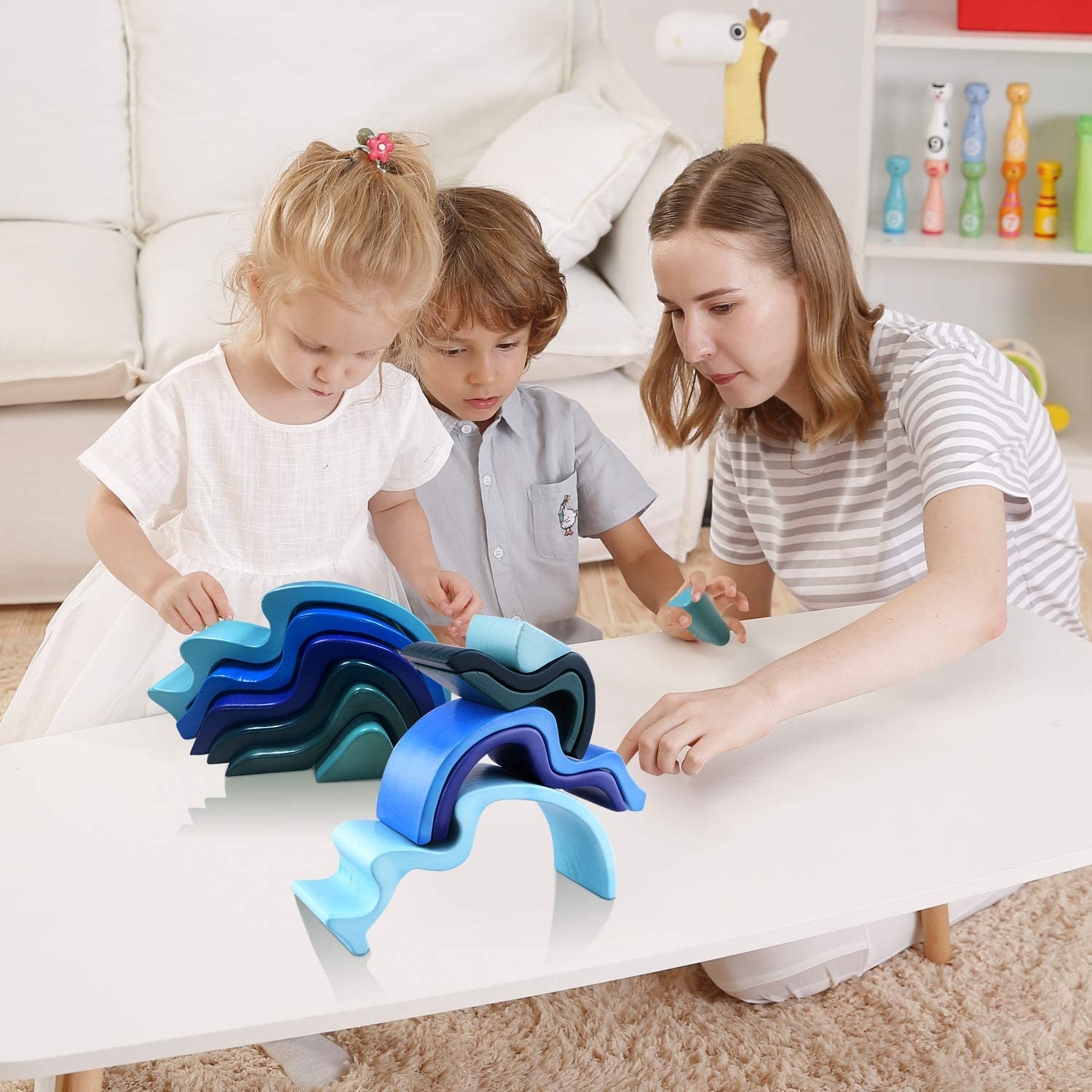 Деревянный Радужный штабелер — фото 6