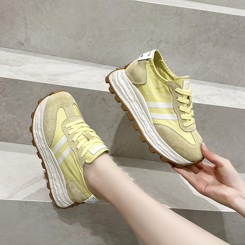 Inner Heightening Platform Retro Dad Shoes Women's Spring New Sports Shoes Casual Shoes German Training Shoes Forrest Gump Shoes