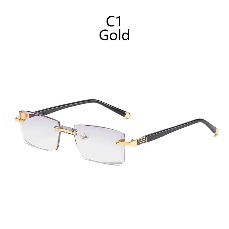 

Anti Blue Light Rimless Reading Glasses Women Men Luxury Metal Ultralight Presbyopia Eyeglasses Frameless Read Eyeglasses +1.0