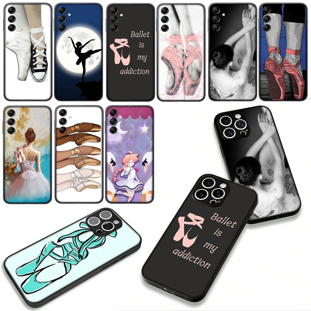 For Samsung Galaxy A25 A37 A57 A12 A14 A50 A51 A70 A71 A72 A21S A04 M15 Note 20 9 8 10 Case Dance Girl Ballerina Ballet Dancing