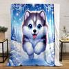 Süße Husky im Winterwunderland Aufdruck Decke weich und gemütlich perfekt für das Wohnzimmer Bett Sofa oder ein Nickerchen,Geschenk