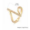 Fashion Charm CZ Inlaid Rings for Women Geometric Zircon Open Ring Vintage Wedding Jewelry Gift