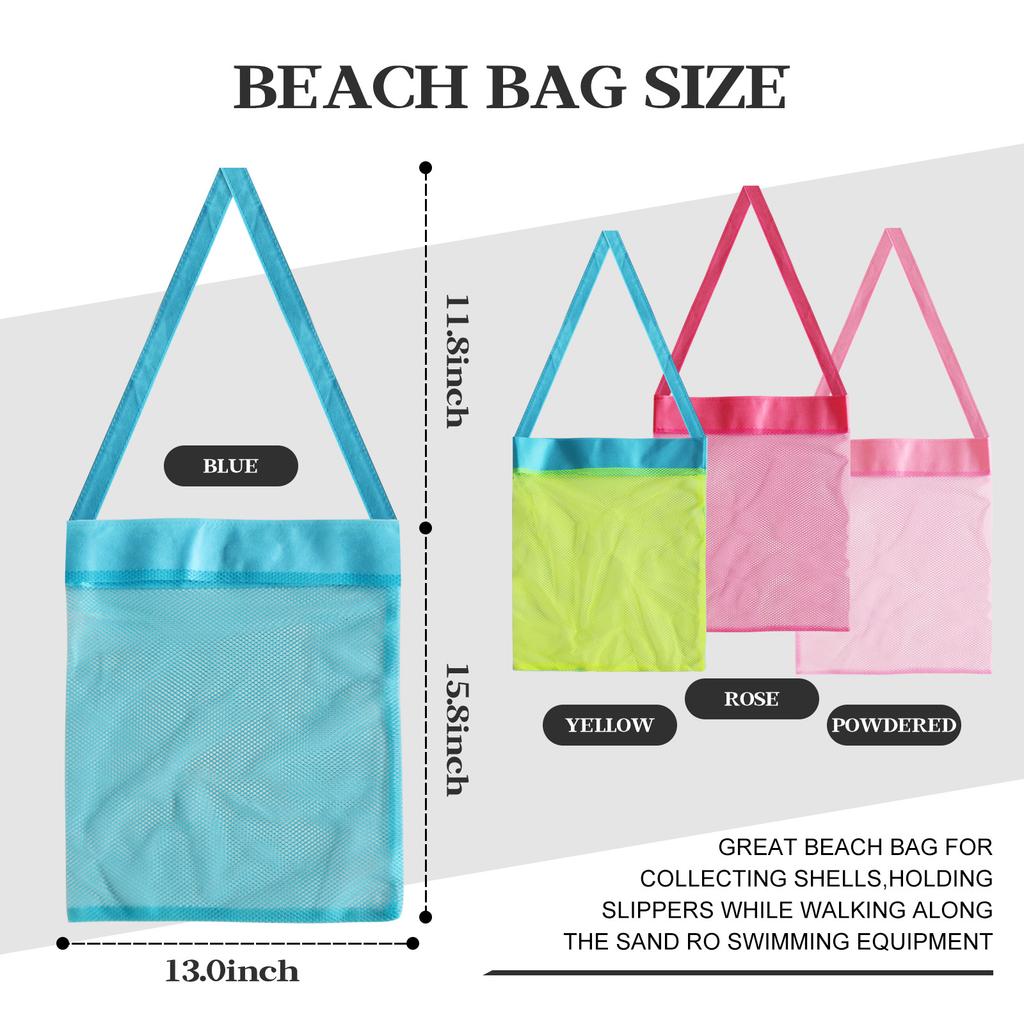 Beach Bag Portable Mesh Children's Toys Quick Storage Bag Travel Folding Storage Bag Outdoor Finishing Mesh Bag