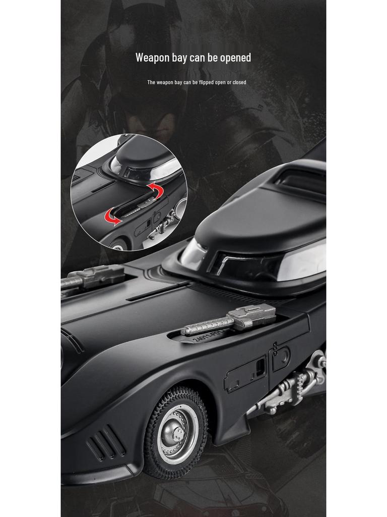 Official 1/24 Batmobile Alloy Pull-Back Model Toy