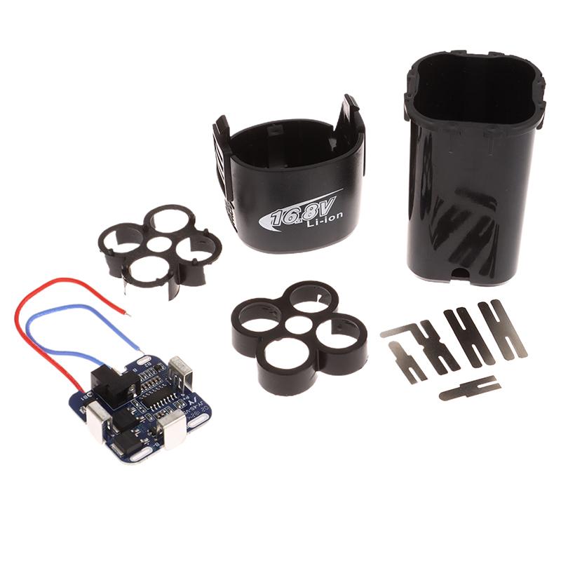 

4S Bms 18650 литиевая батарея коробка для хранения 16.8V Bms Pcba для электроинструмента с держателем никелевая емкость этикетка без батареи