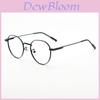 Vintage Round Eyeglass Frame With Blue Light Blocking Pc Lens For Artsy Men And Women