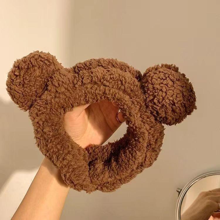 Entzückendes Plüsch-Herz-Hasenohren-Stirnband zum Gesichtwaschen - Niedliches Cartoon-Haaraccessoire
