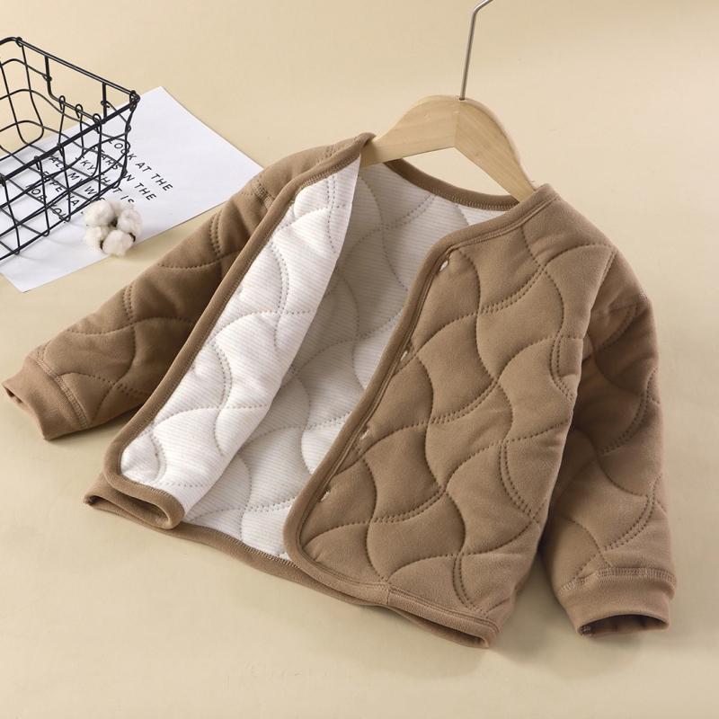 Children's Warm Liner Autumn and Winter New Three-layer Padded Thickened Jacket Cotton Clothes Children's Clothing