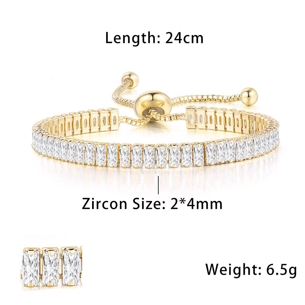 Fashionable Zircon Tennis Bracelets for Women Dazzling Various Shape Crystal Chain On Hand Trend Sexy Party Accessories Jewelry