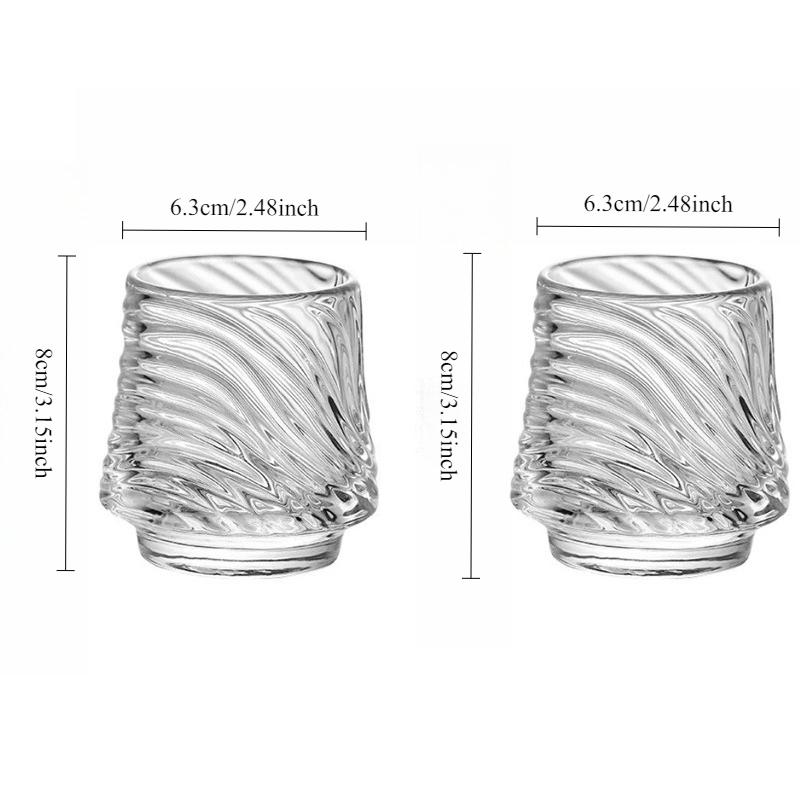 Classic Engraved Whiskey Glass Transparent Coffee Mug Vintage Foreign Wine Glass Water Cups Bar Light Luxury Drinking Glasses 2pcs