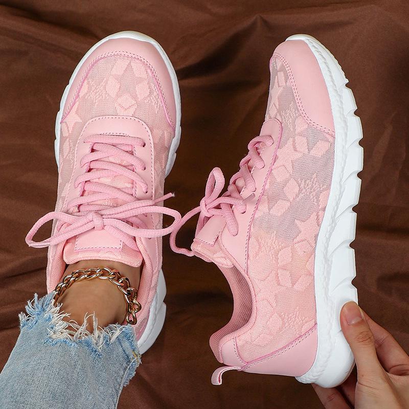 Jinjiang Prodyšné síťované ležérní běžecké boty - Měkká podrážka, Pohodlné, Módní, Všestranné, Lehké bílé tenisky pro venkovní sporty