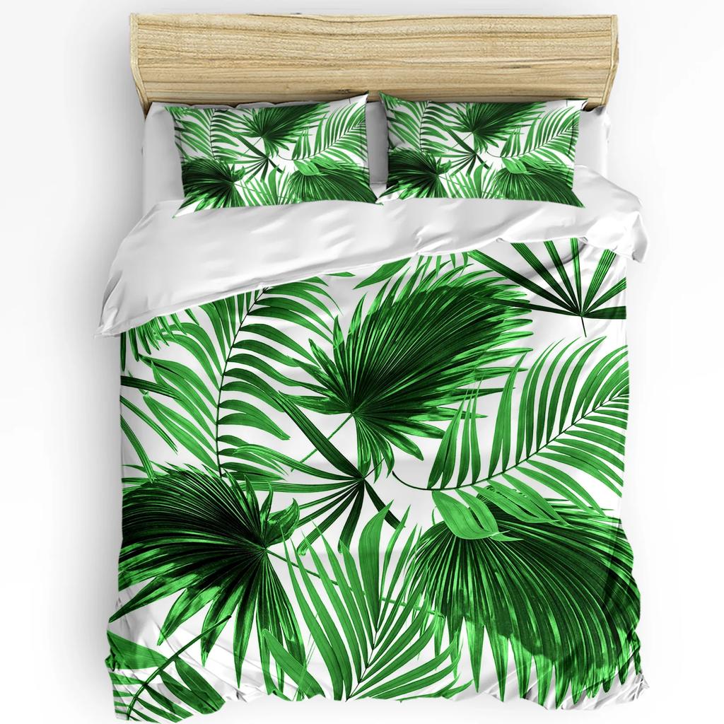 Palm Tree Sea Beach Blue Sky White Clouds 3pcs Bedding Set For Double Bed Home Textile Duvet Cover Quilt Cover Pillowcase