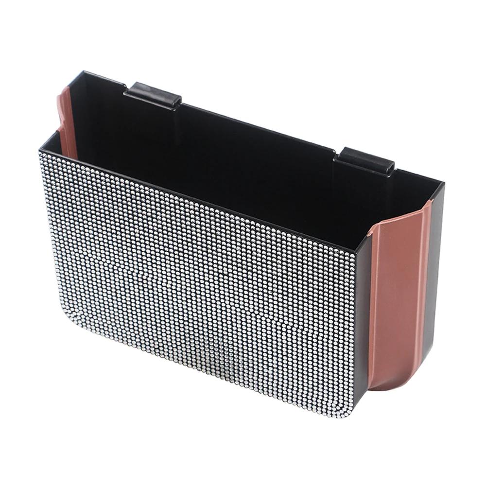 Shiny Diamond Crystal Car Seat Back Storage Bag Hanging Folding Storage Bag Organizer Necessities Car Interior Accessories