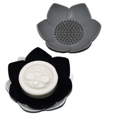 Fiori Forma Loto Saponetta Svuota Acqua Porta Saponetta Piatto Supporto Portatile Senza Foratura Accessori Bagno