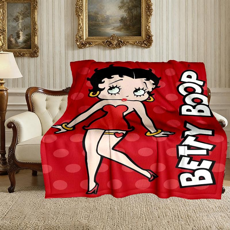 1pc Snug Betty Boop Blanket, Lightweight & Durable Print Blanket, Perfect for Home, Couch, Bed, Picnic, Travel, Office