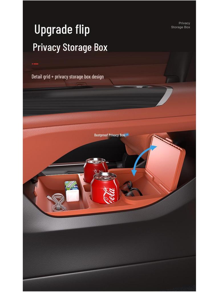 Compatible with silicone storage boxes, eyeglass cases, and accessories under the center console for 25 Changan CS75 models.