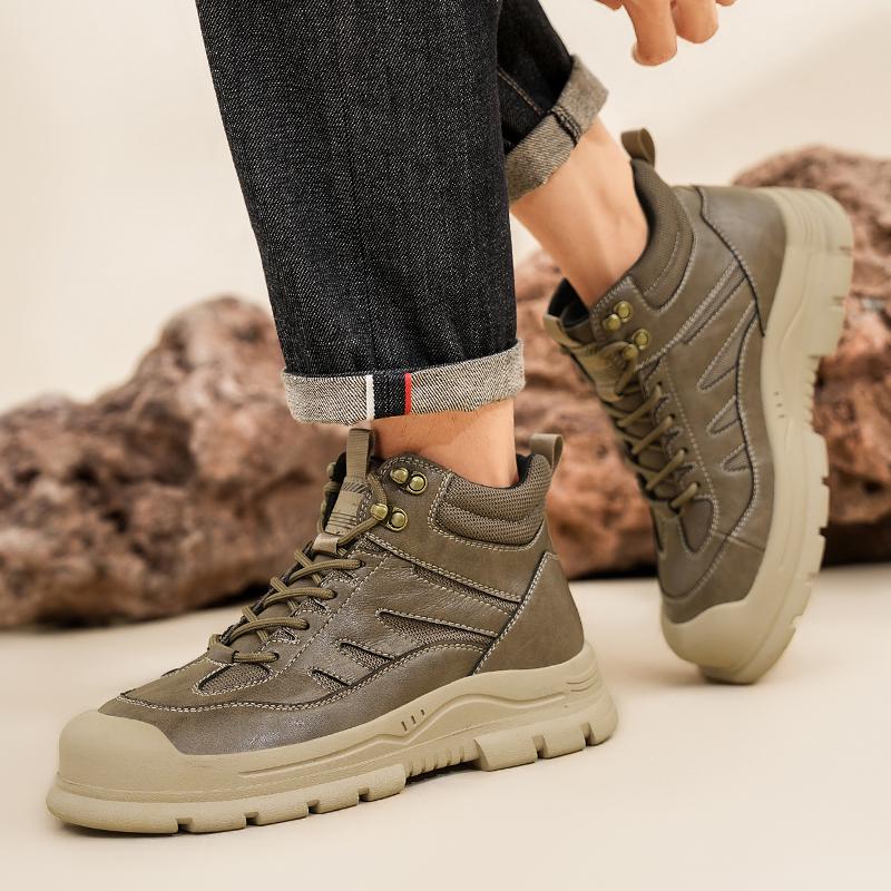 Fashion High quality New Black Autumn and winter men's boots Classic Comfort Thick Bottom Style Office outdoor leisure warm shoes