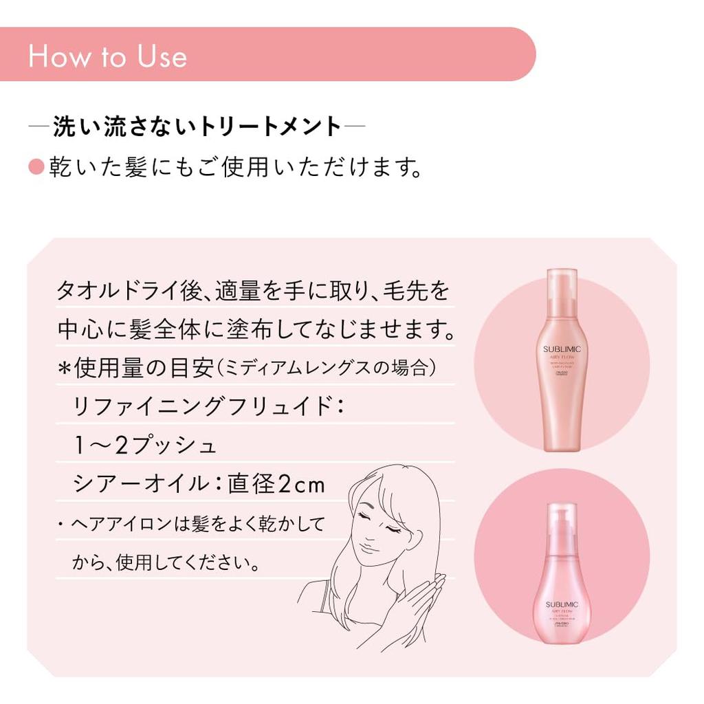 Shiseido Professional Sublimic Airy Flow For Unruly 450g Treatment Thick, Hair, (refill)