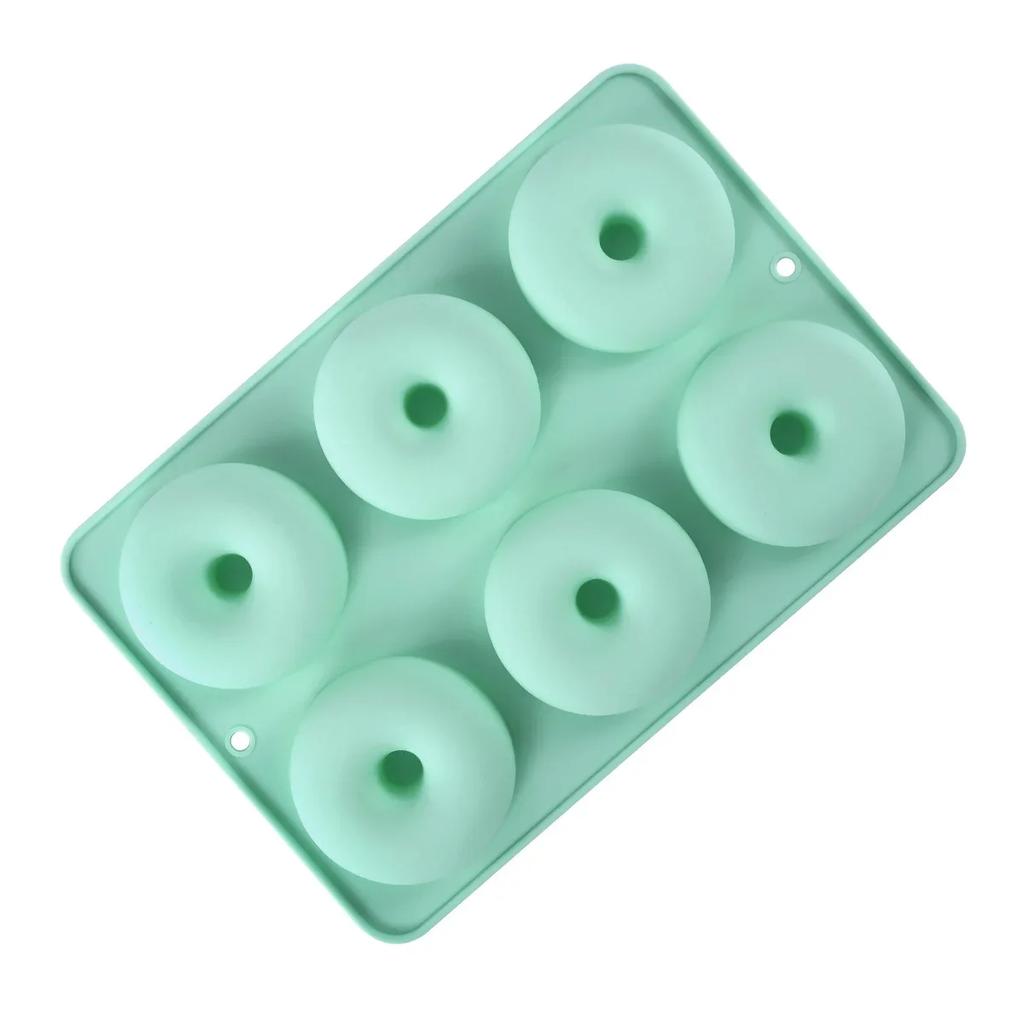 6 Hole Silicone Donut Mold Cake Mold Non Stick Bagel Pan Pastry Chocolate Muffins Donuts Heat Resistant Kitchen Accessories Tool