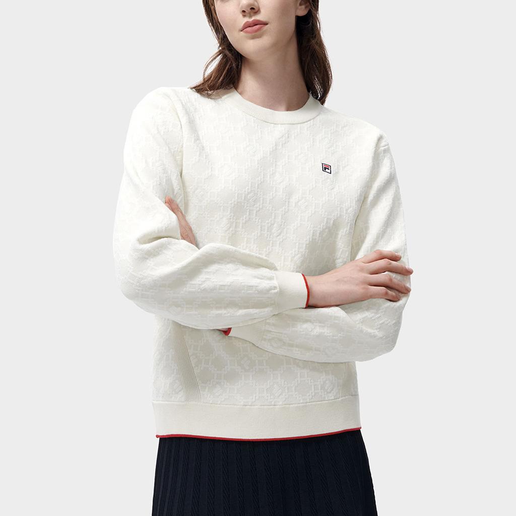 New FILA Knitwear Women's Steam White F11W411411AIV