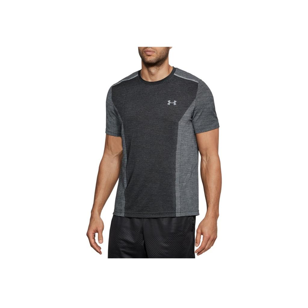 Under Armour Casual Sports Crew Neck Slim Fit T-Shirt Men Tops Dark-Gray 1289596-102