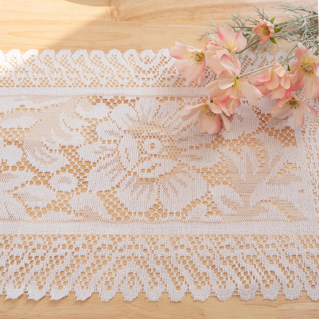 30x45cm Europe Retro Hollow Lace Table Mat Exquisite Embroidery Coffee Cups Mat Vase Table Pad Wedding Christmas Home Decoratio