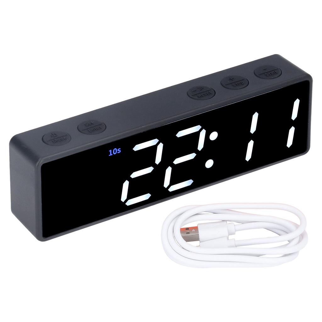 Trainings-Timer LED Digital-Timer Multifunktionale Elektronische Tischuhr für Schlafzimmer Fitness